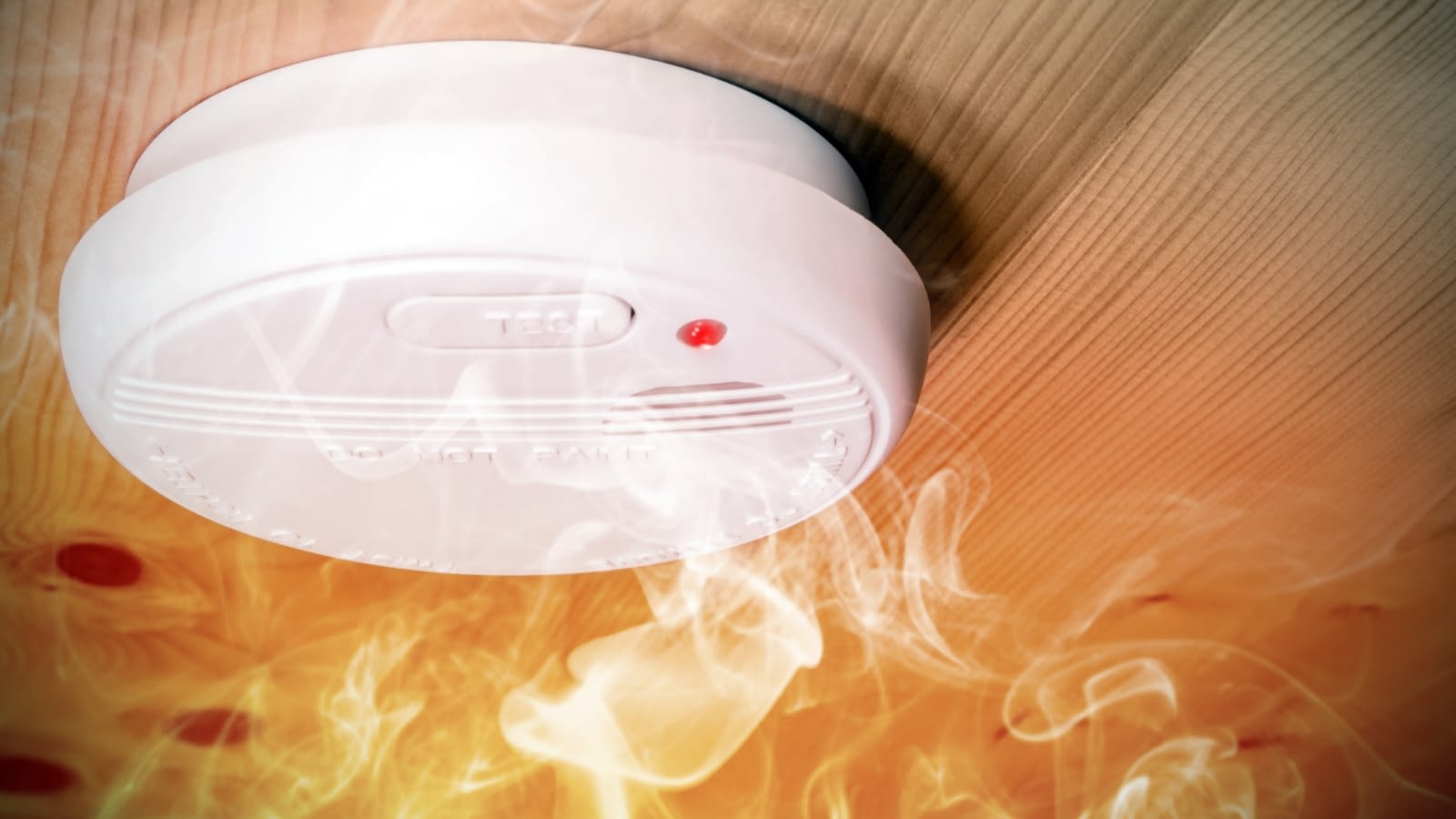 burn awareness smoke detector going off