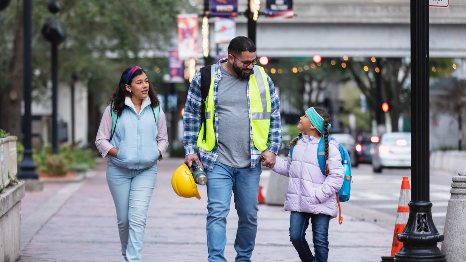 March 13 blog blue collar dad and mom walking kids to school