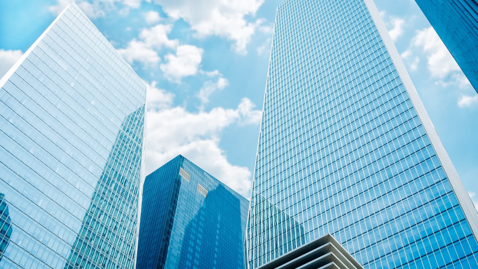 Glass skyscrapers