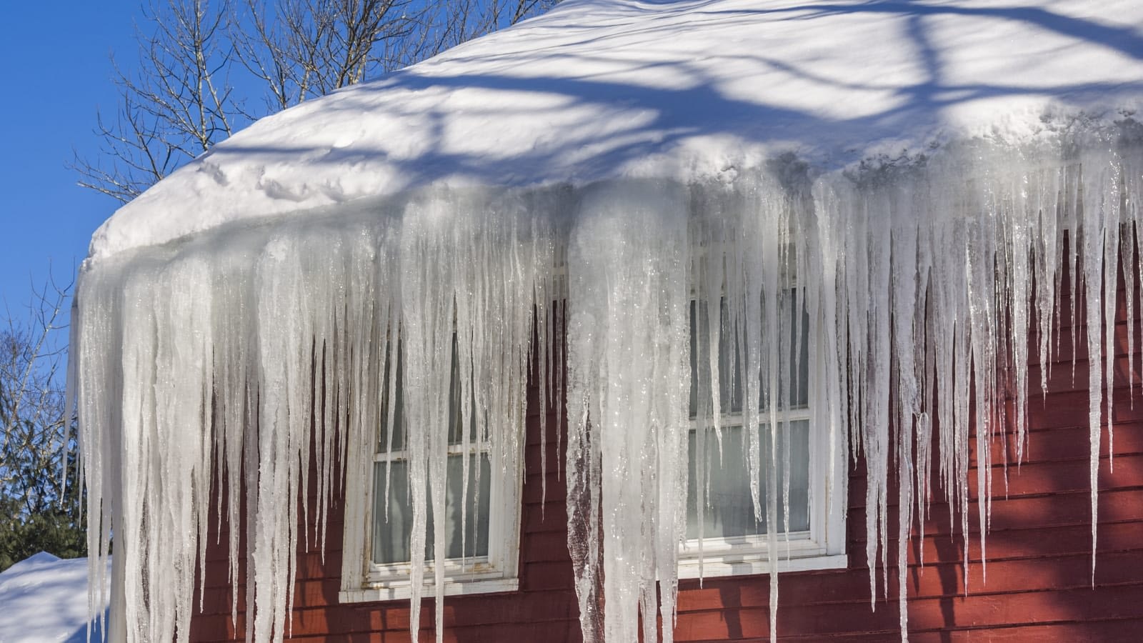 Icy roof