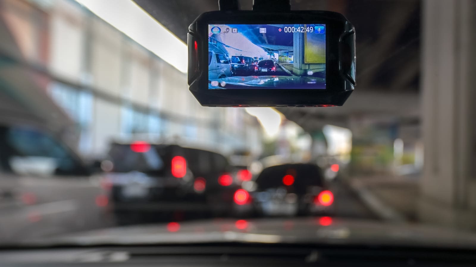 Dash Cam Dash cam recording traffic