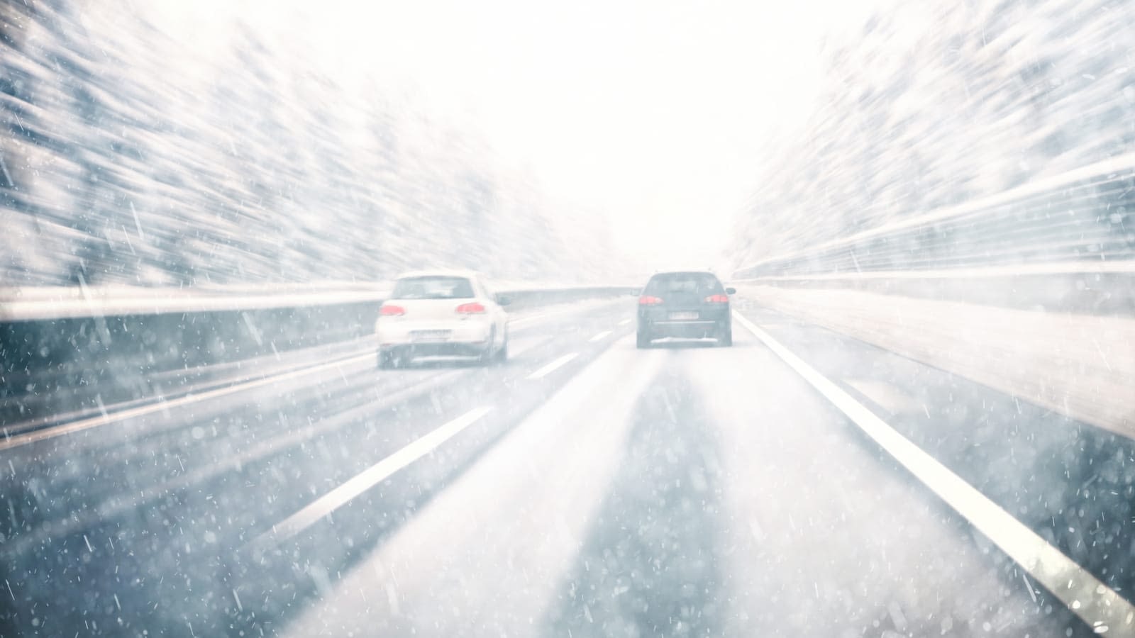 Snow Driving Cars driving in the snow