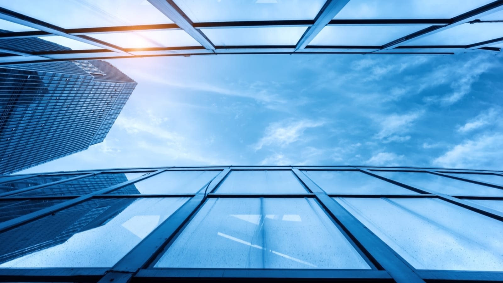 industry-experience supine view of skyscraper and sky