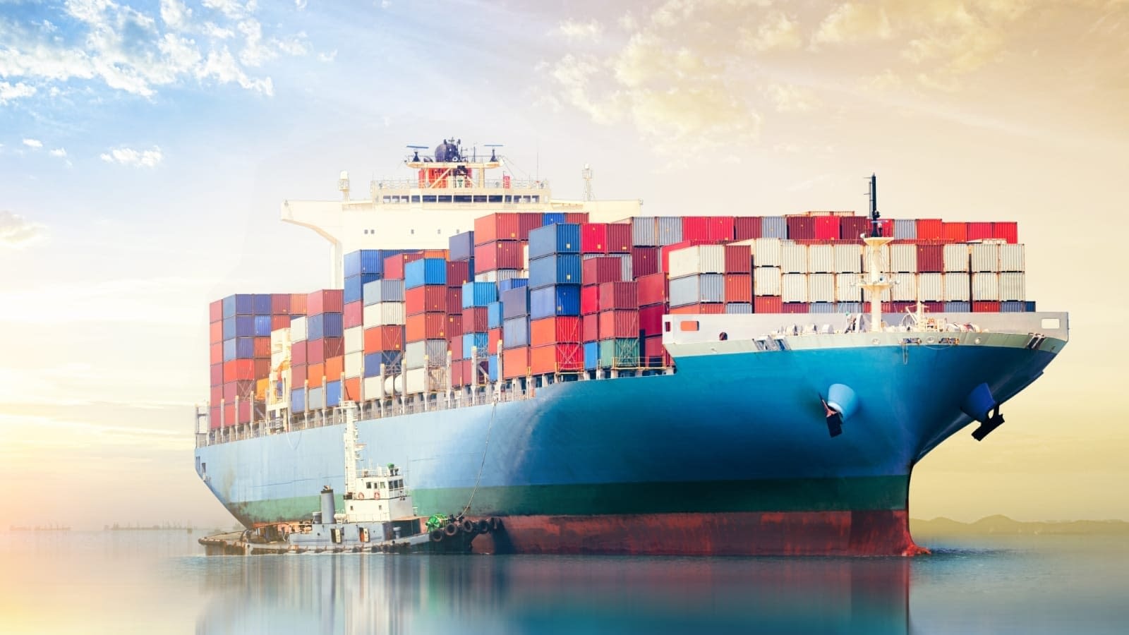 international-trade cargo ship crossing the ocean