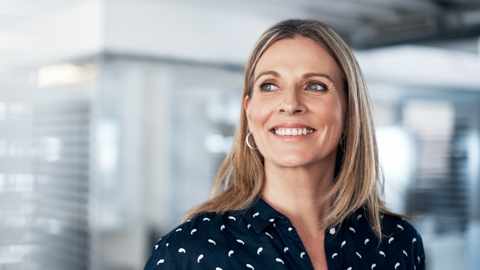 businesswoman smiling