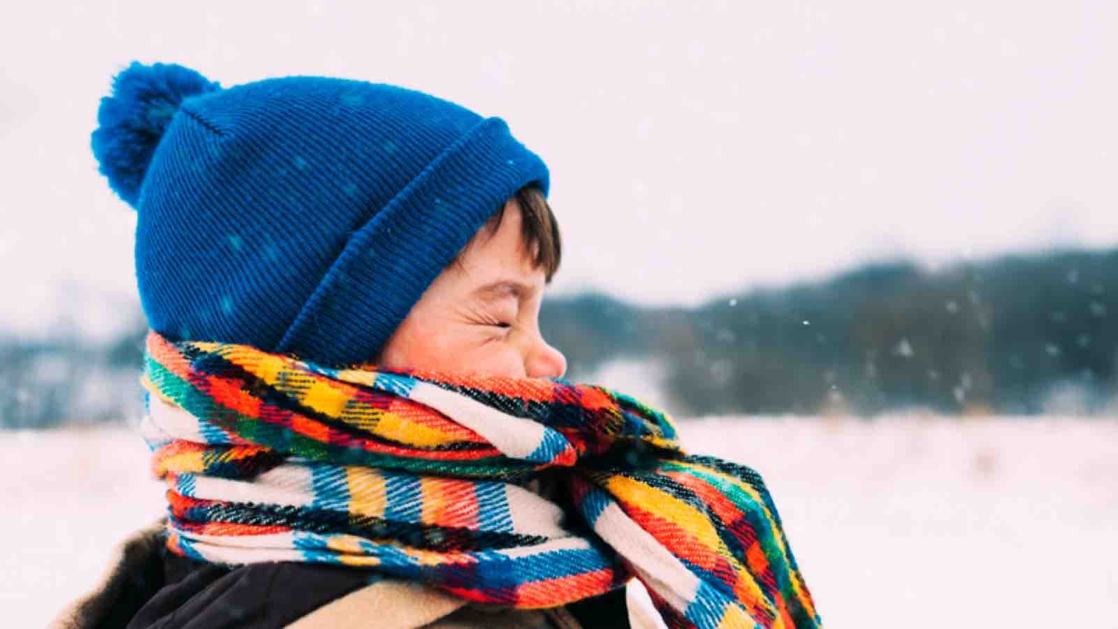 Boy in cold weather