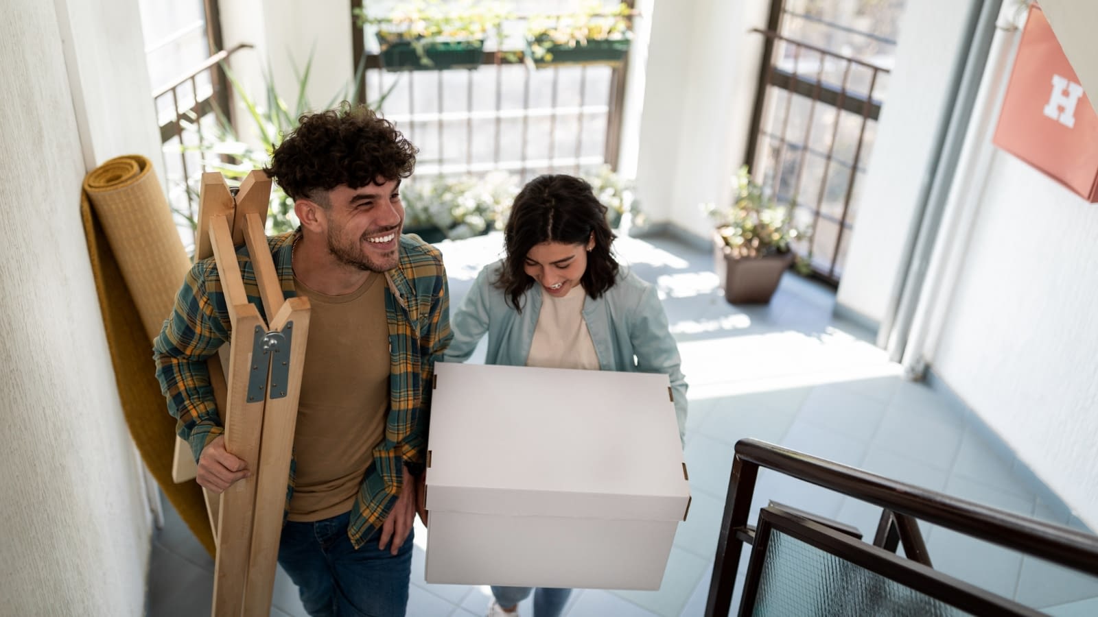 July 16 blog a young couple moving into their new apartment