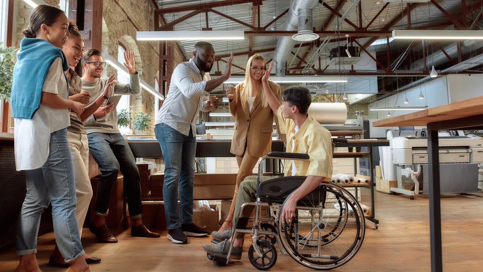 National Employee Disability with coworkers