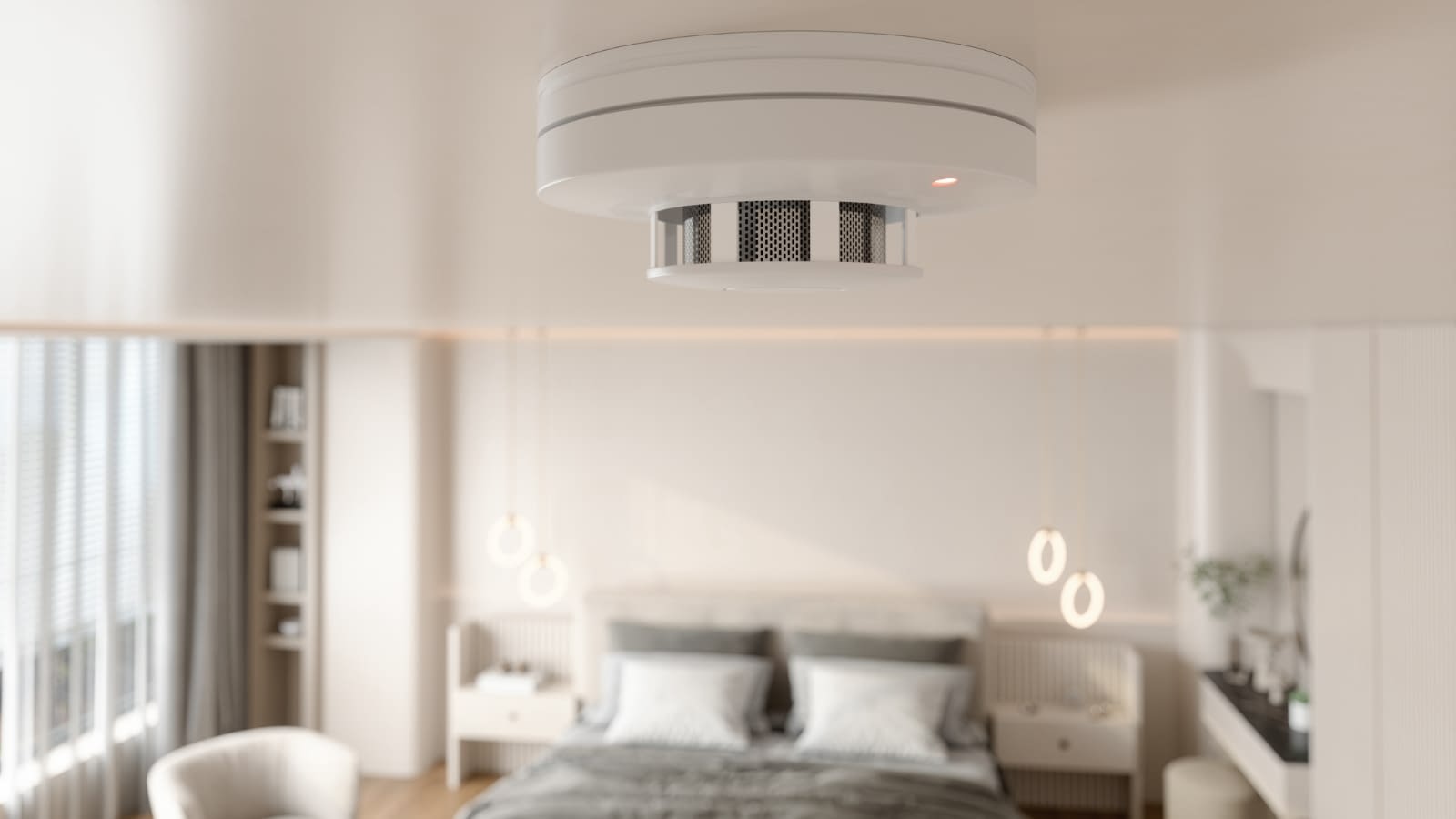 11-2 Blog close-up of carbon monoxide detector in bedroom