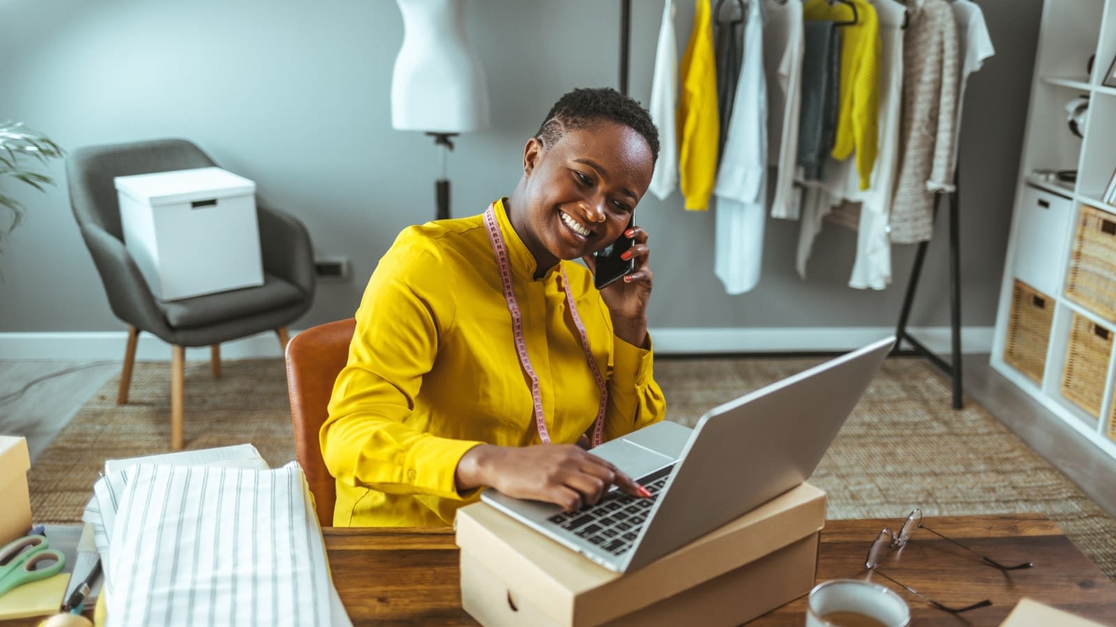 July 19 blog Young business woman running her at-home business.