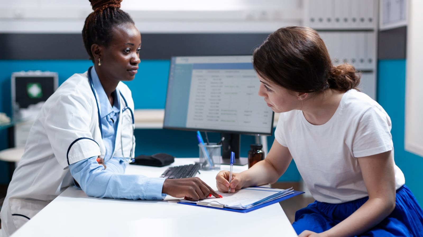 Feb 25 blog Young woman filing health insurance claim
