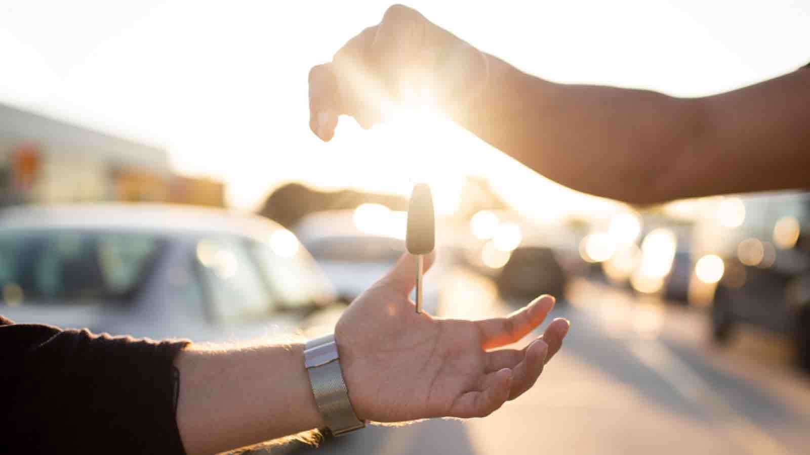 trade-in-large Handing off the keys for a new car