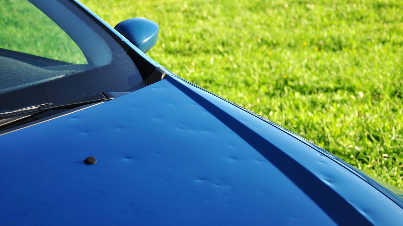 Car dented by hail