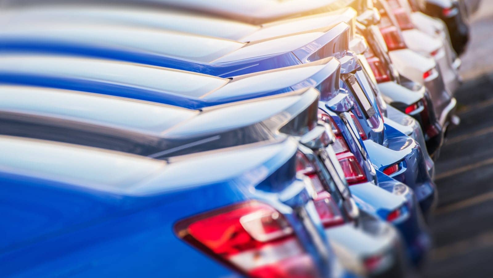 Row of new cars