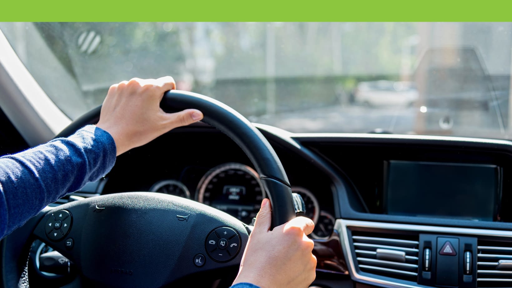 Teen Driving – Safety Hands on steering wheel