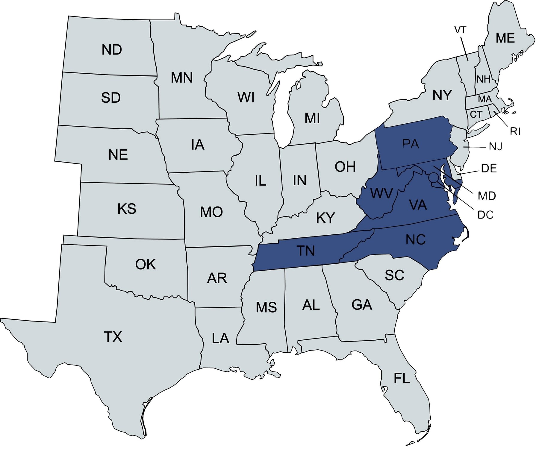 States Licensed Map