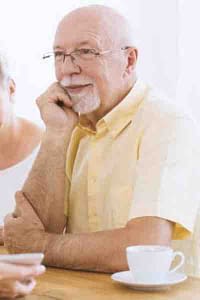 Elderly man thinking about Medicare