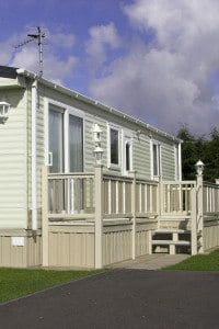 Side View of a Mobile Home