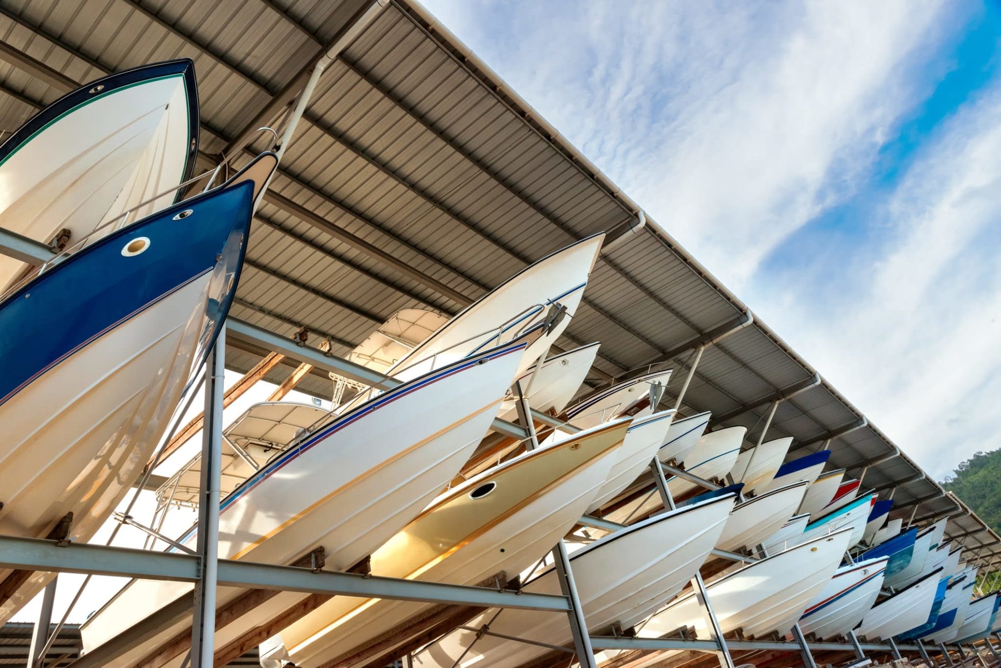 GettyImages-465530824 Boats in Sheltered Parking Facility