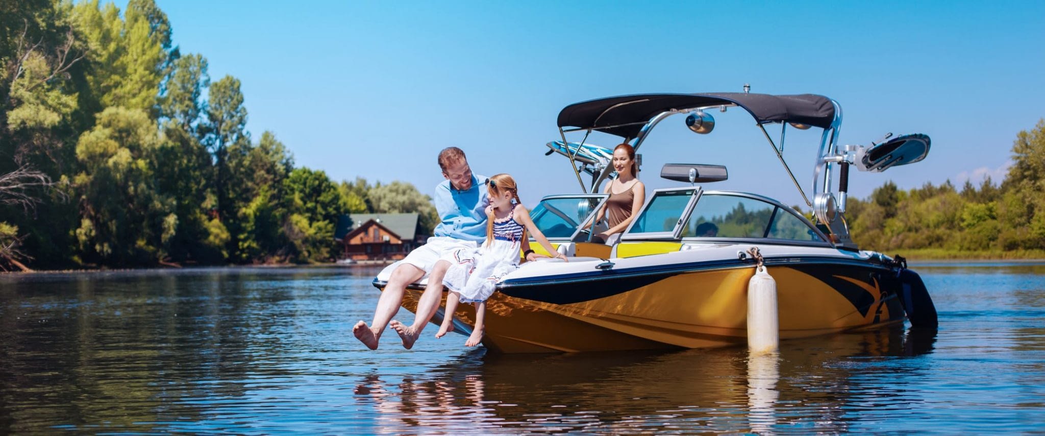 Happy Family on a Boat