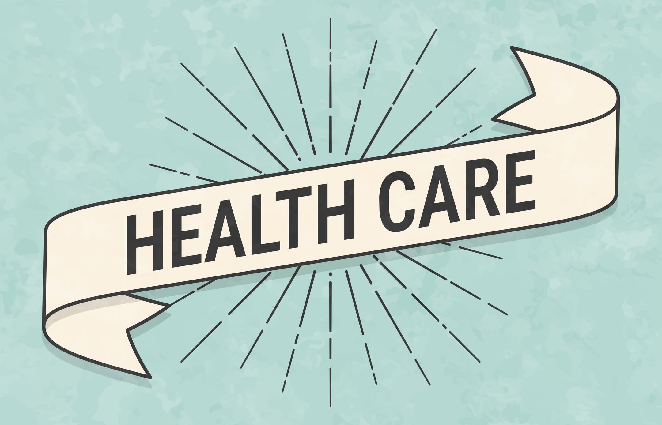 Health Care - Banner in retro vintage style