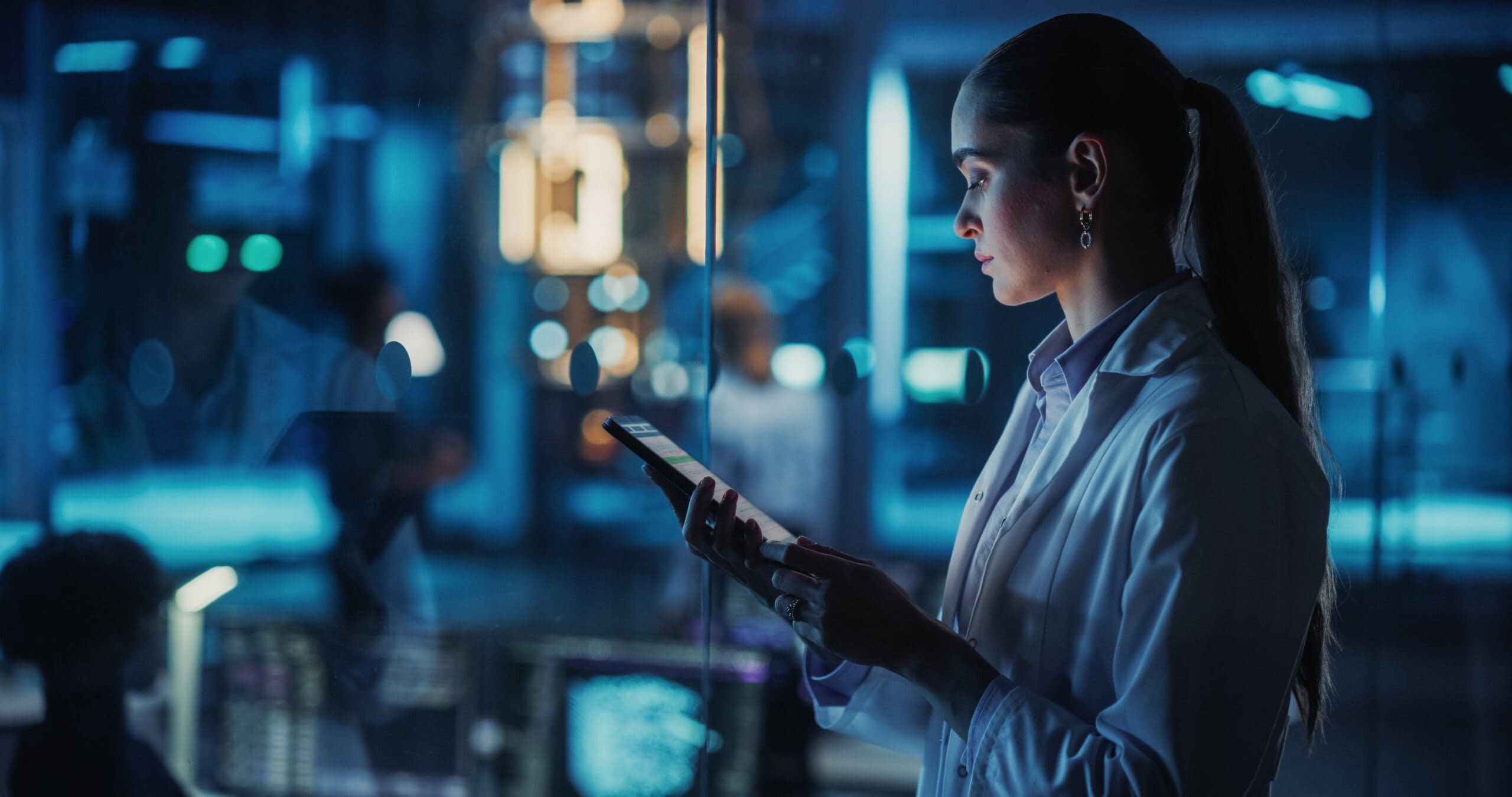 Female Scientist Using a Tablet