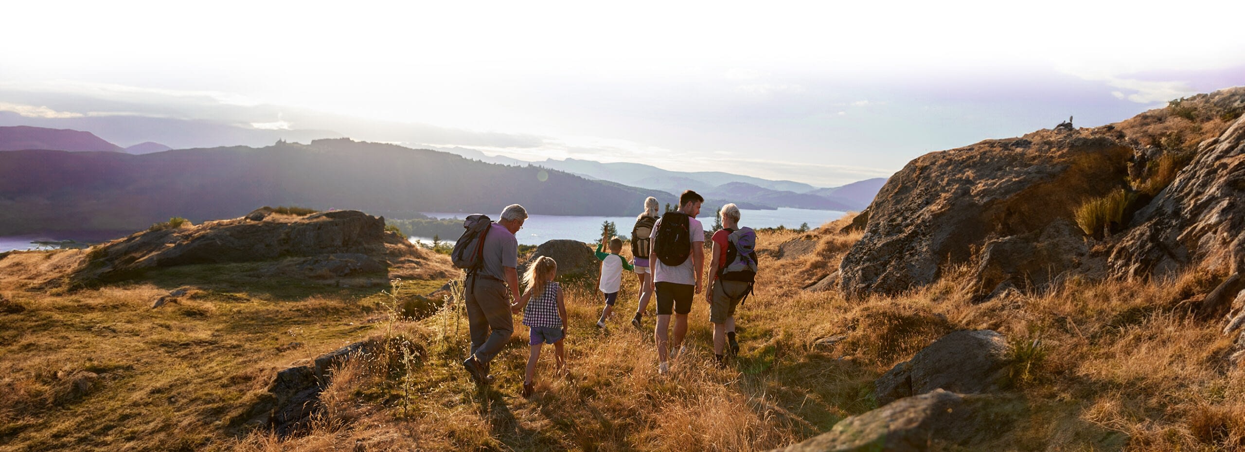 family hiking