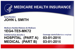 example medicare card