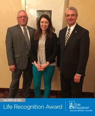 Silver Life Recognition Award from Erie Insurance