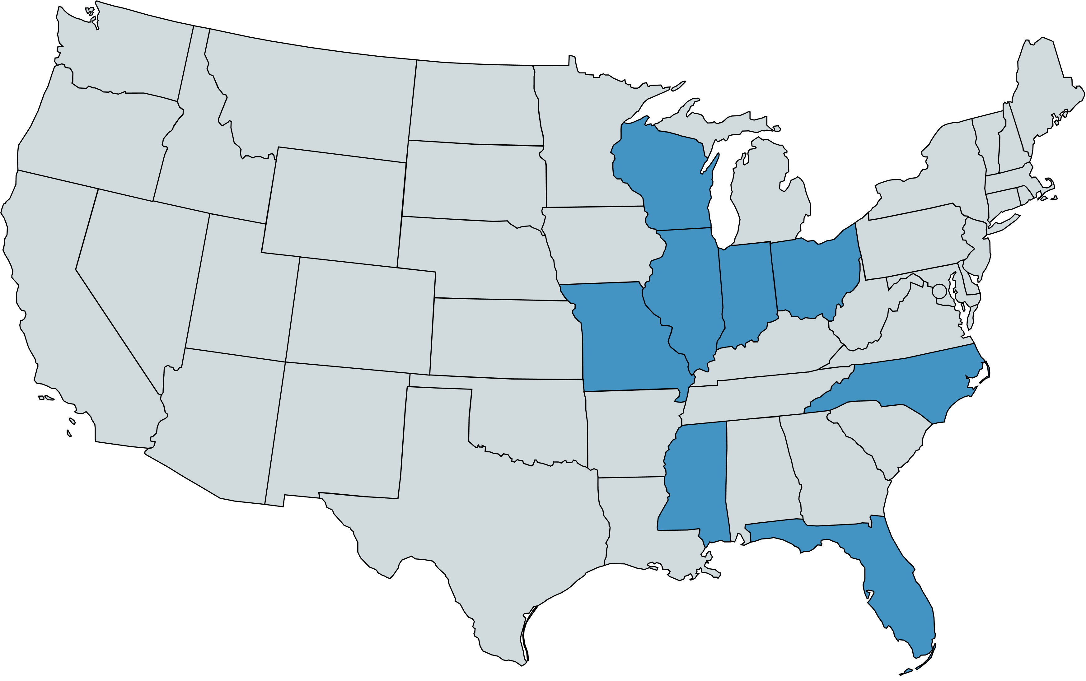 Licensed States - Adams Insurance Group