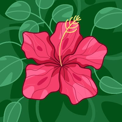 tropical pink flower