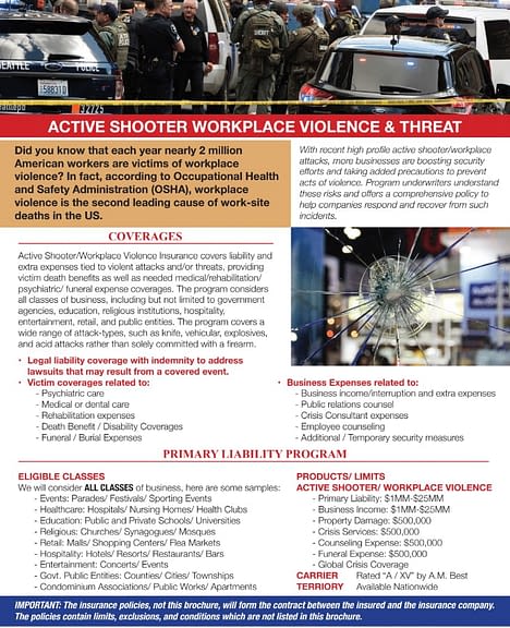 Active Shooter Workplace Violence Insurance Church Plus Insurance