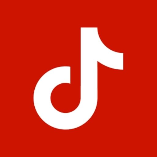 tiktok icon in red