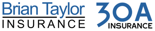 Brian Taylor and 30A Insurance logos