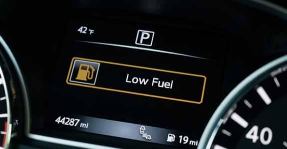 Low Fuel Gauge on Car