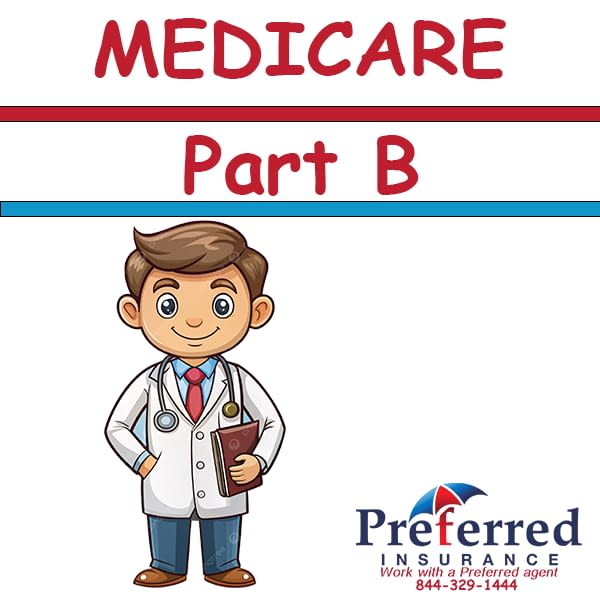 Medicare Part B Medical Coverage – Preferred Insurance Florida insurance agent helping senior understand Medicare Part B coverage for doctor visits and preventive care.