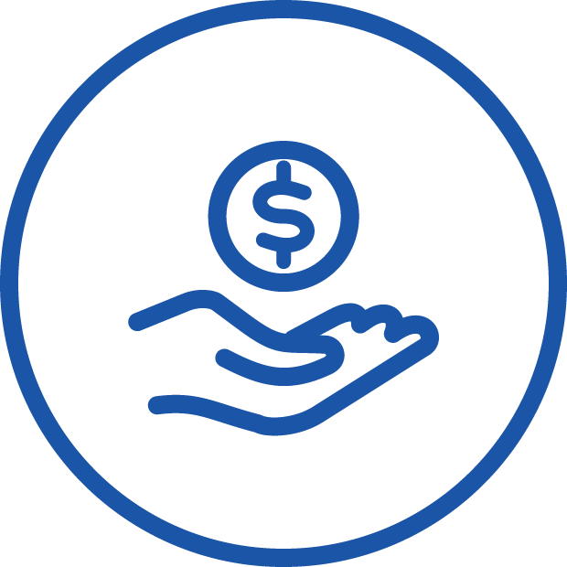 hand holding money icon