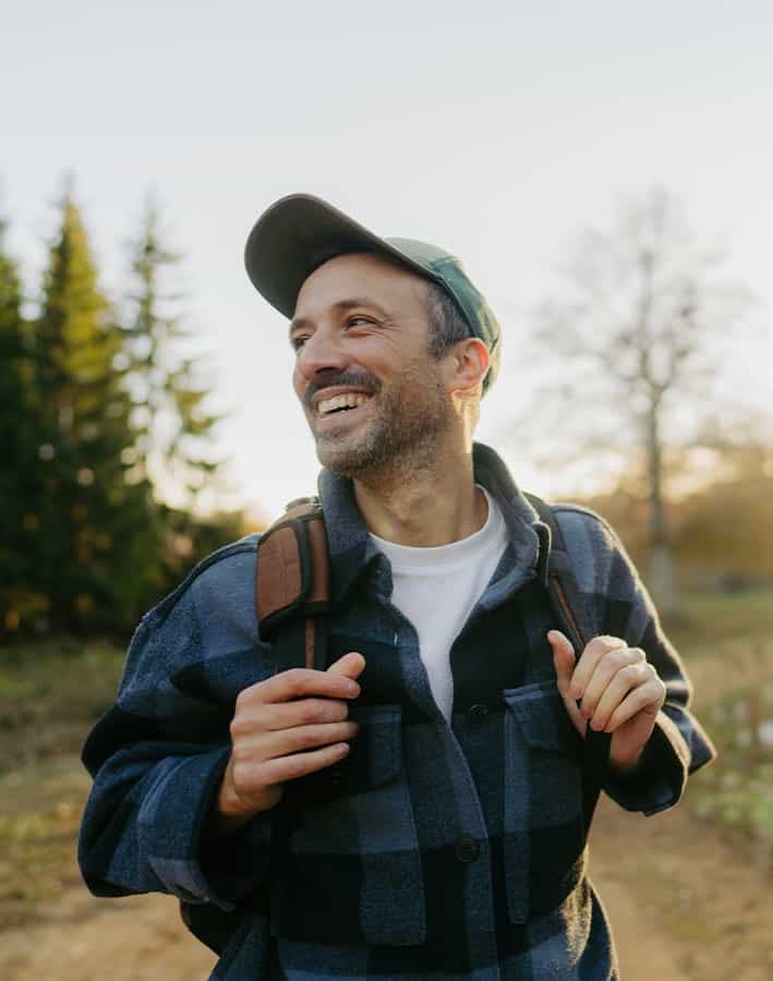 Portrait of a mid adult male hiker