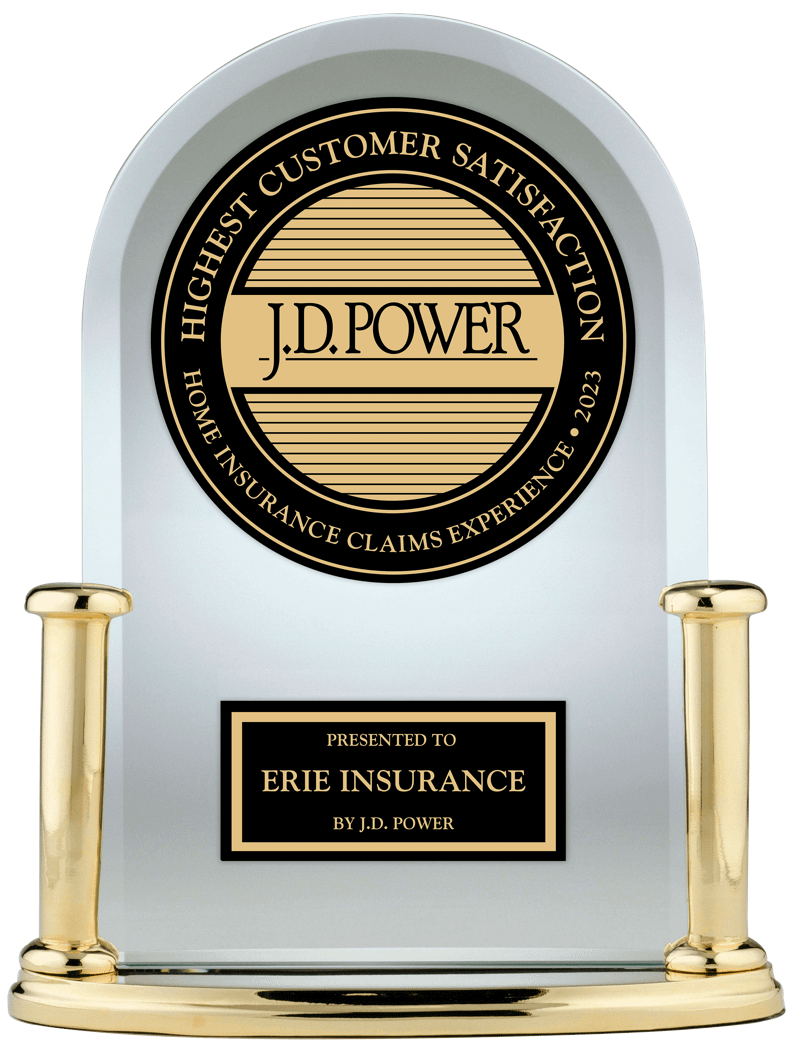 2023 J.D. Power Award to Erie Insurance for Highest Customer Satisfaction for Home Insurance Claims Experience