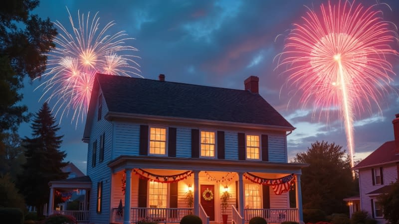 Home Insurance 63026 Fireworks going off behind home