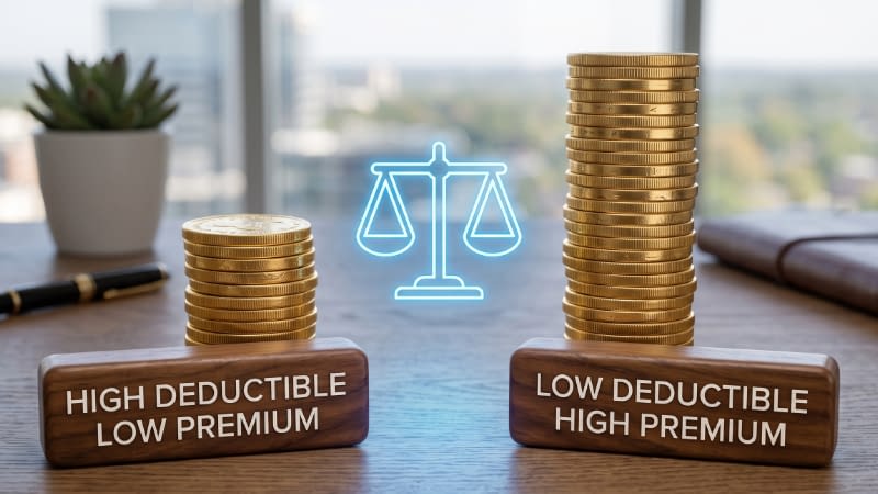 Insurance Deductibles 102726 Scale graphic with deductible options