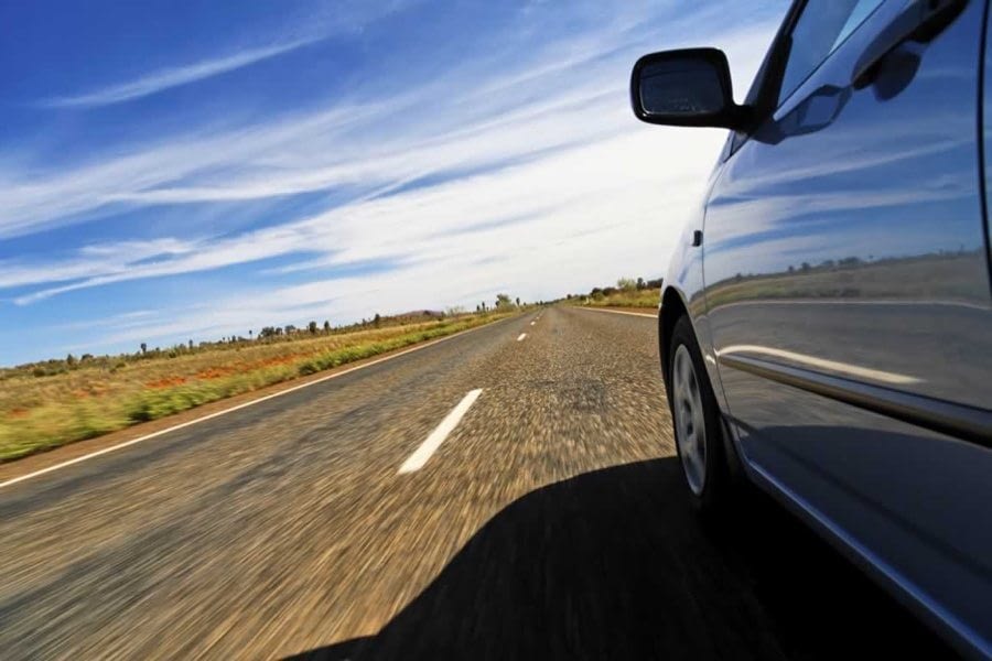 car on a road