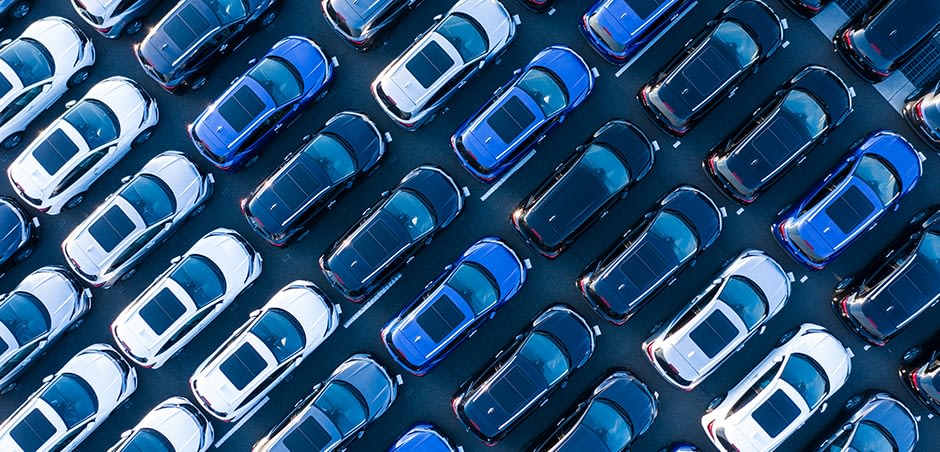 parking lot of cars