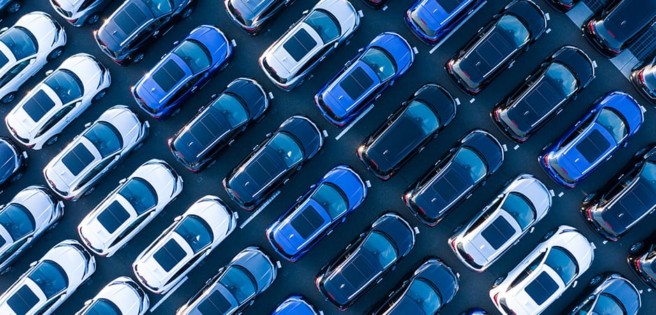 parking lot of cars