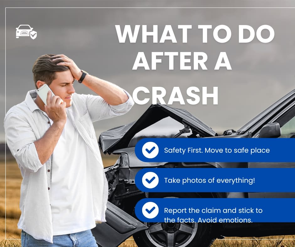 Blue and White Modern Car Insurance Facebook Post