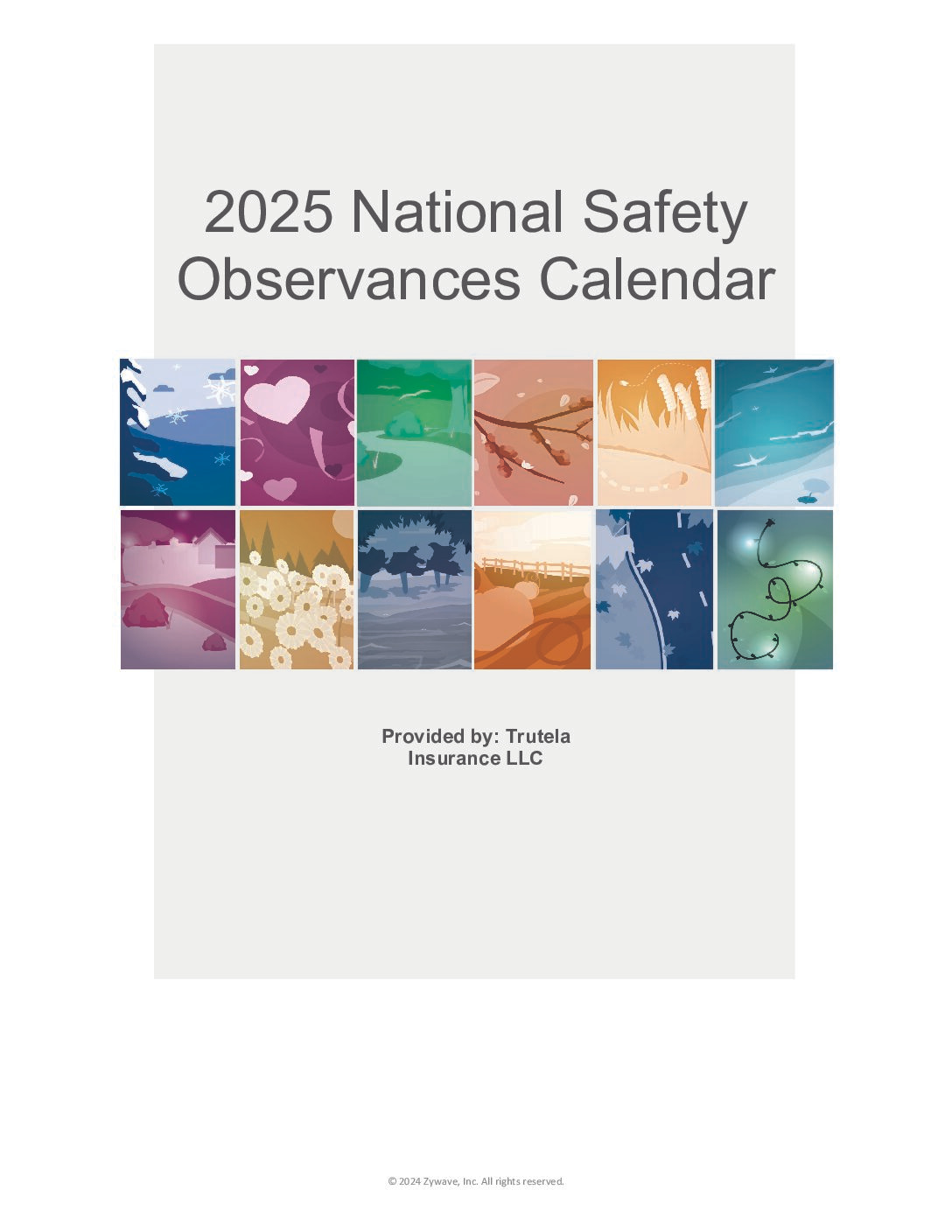 2025 National Safety Observances Calendar Trutela Insurance